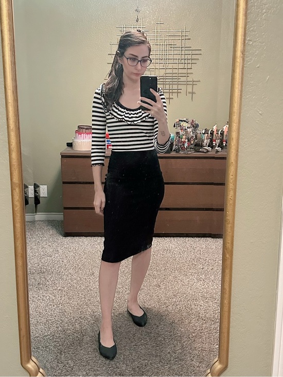 Pinup Couture Dresses & Skirts - Black and white striped pencil dress